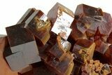 Deep Red Vanadinite Crystal Cluster - Large Crystals #368107-1
